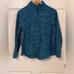 St. John's bay blue Bay women’s Blue Zip-Up Sweater size PM PETITE MEDIUM